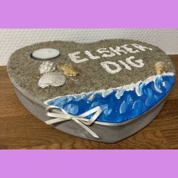 Stort beton hjerte elsker dig